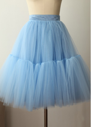Sky Blue Tulle Short Tutu Skirt